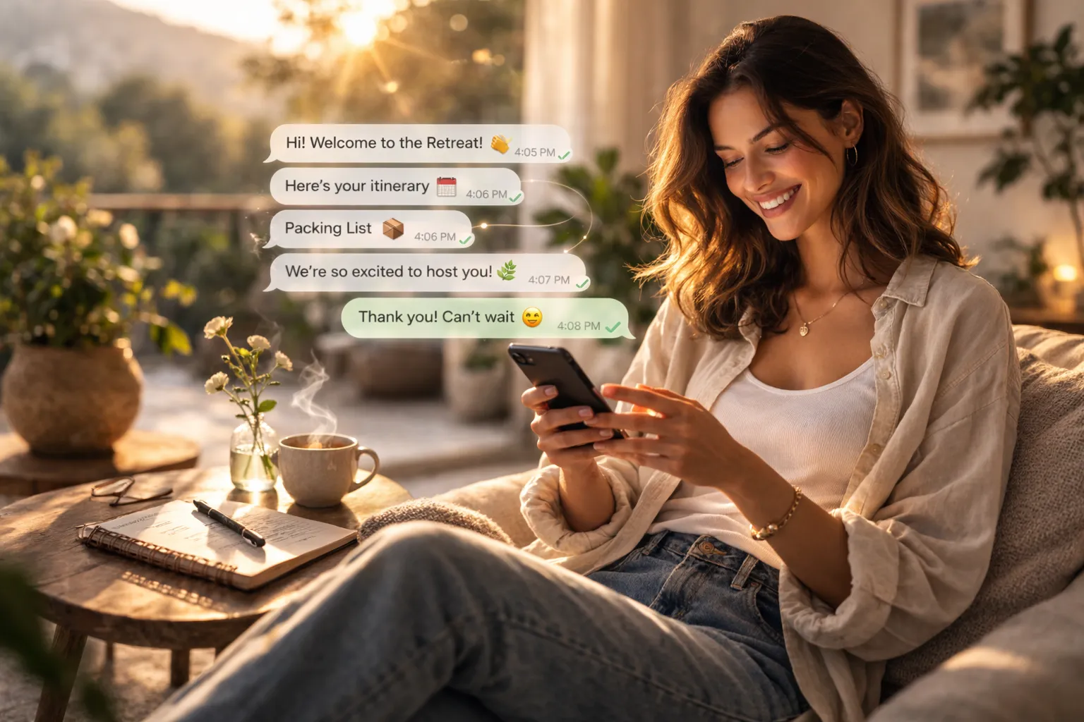 WhatsApp in retreat marketing journey