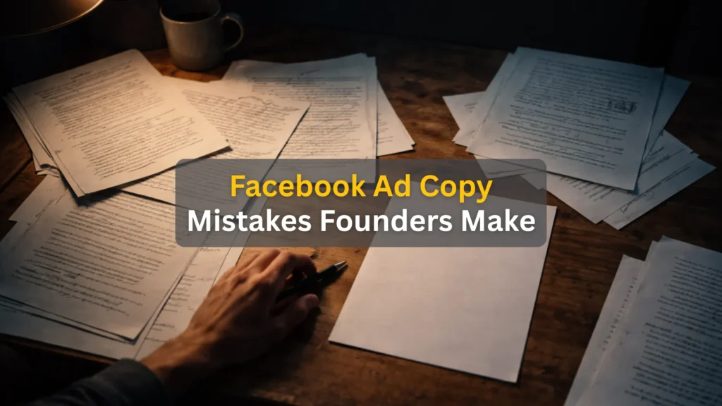 Facebook adcopy mistakes founders make