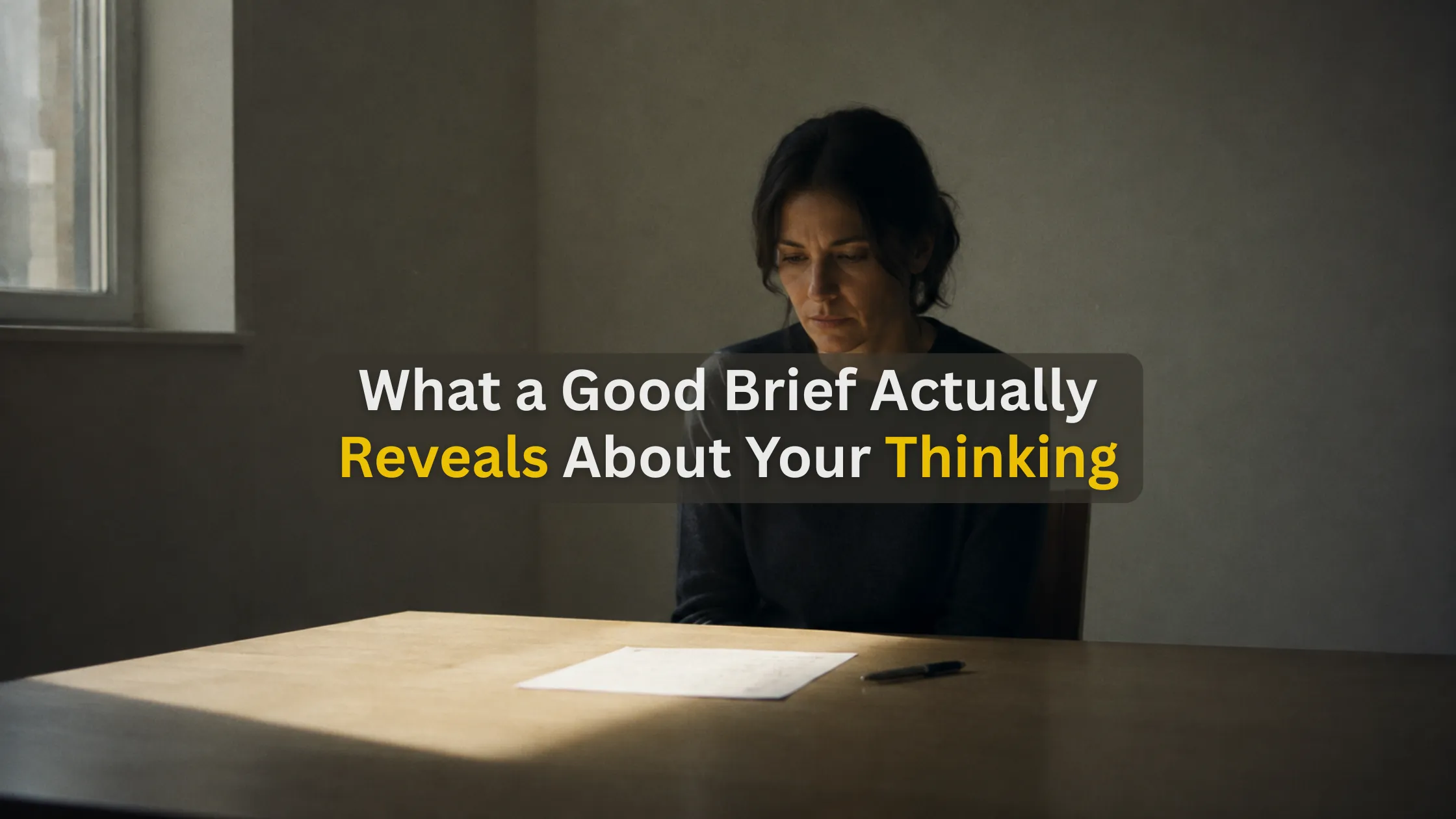 What a Good Brief Actually Reveals About Your Thinking